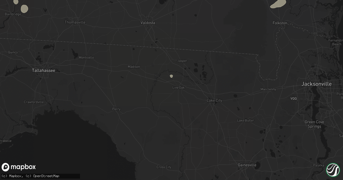 Hail map in Live Oak, FL on June 14, 2026
