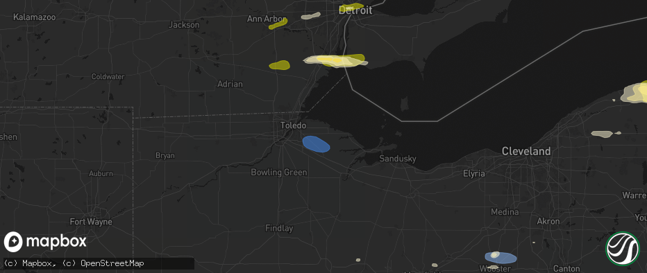 Hail map in Martin, OH on June 14, 2026
