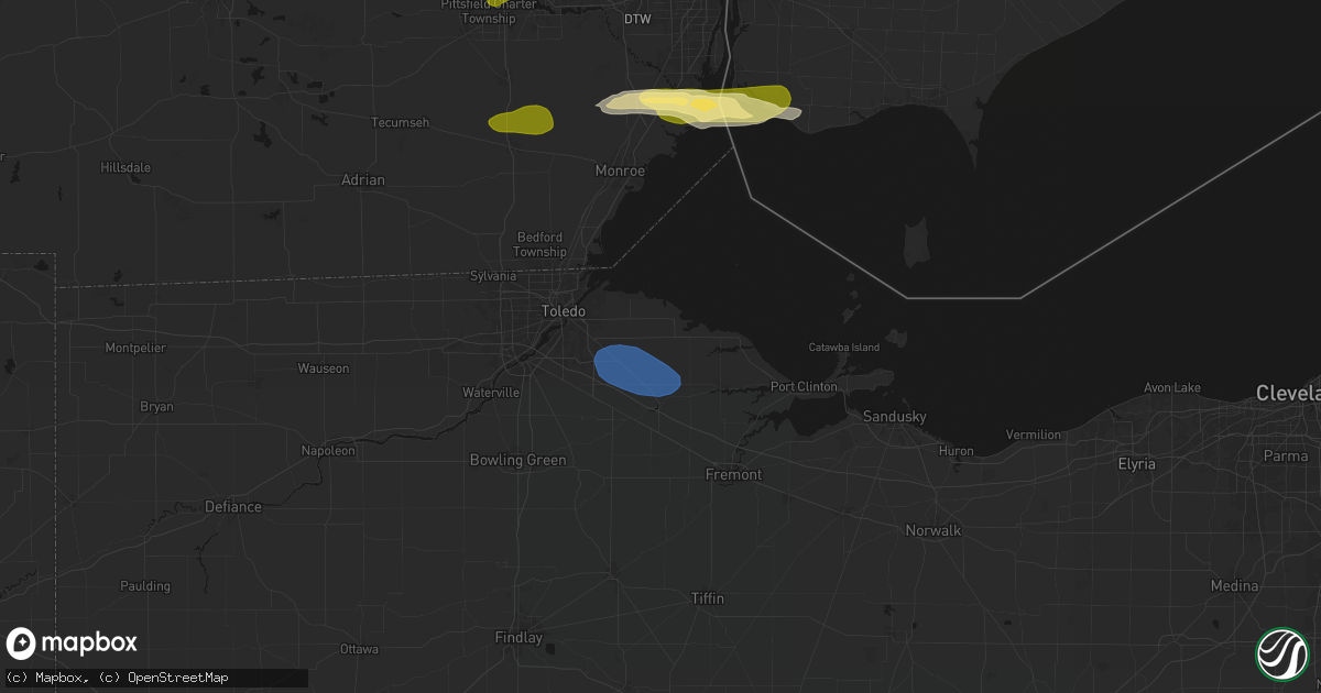 Hail map in Martin, OH on June 14, 2026