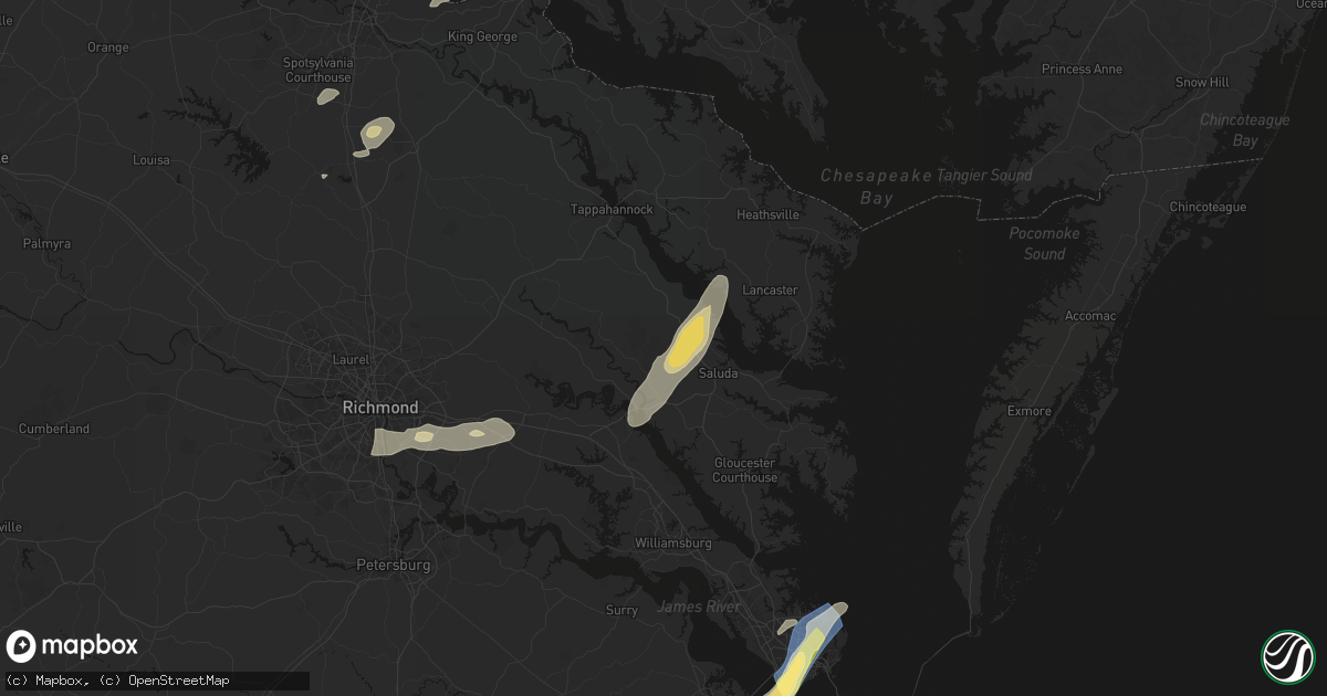 Hail map in Mascot, VA on June 14, 2026