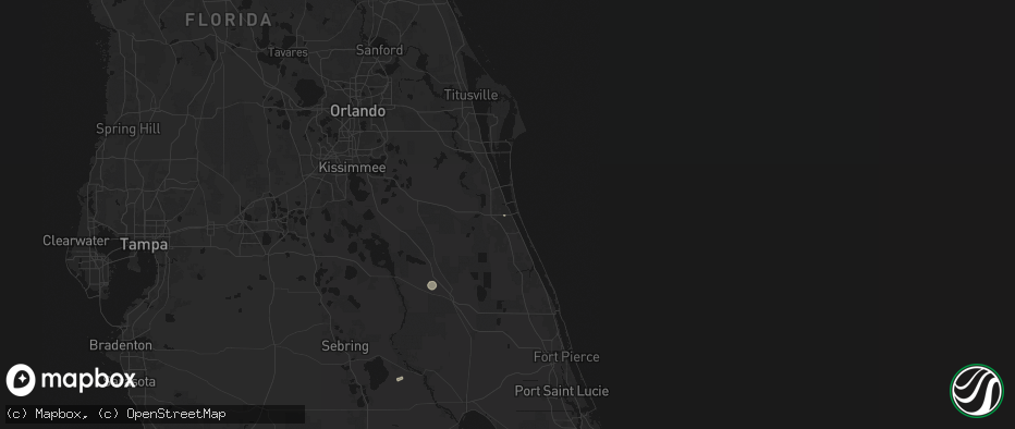 Hail map in Melbourne, FL on June 14, 2026