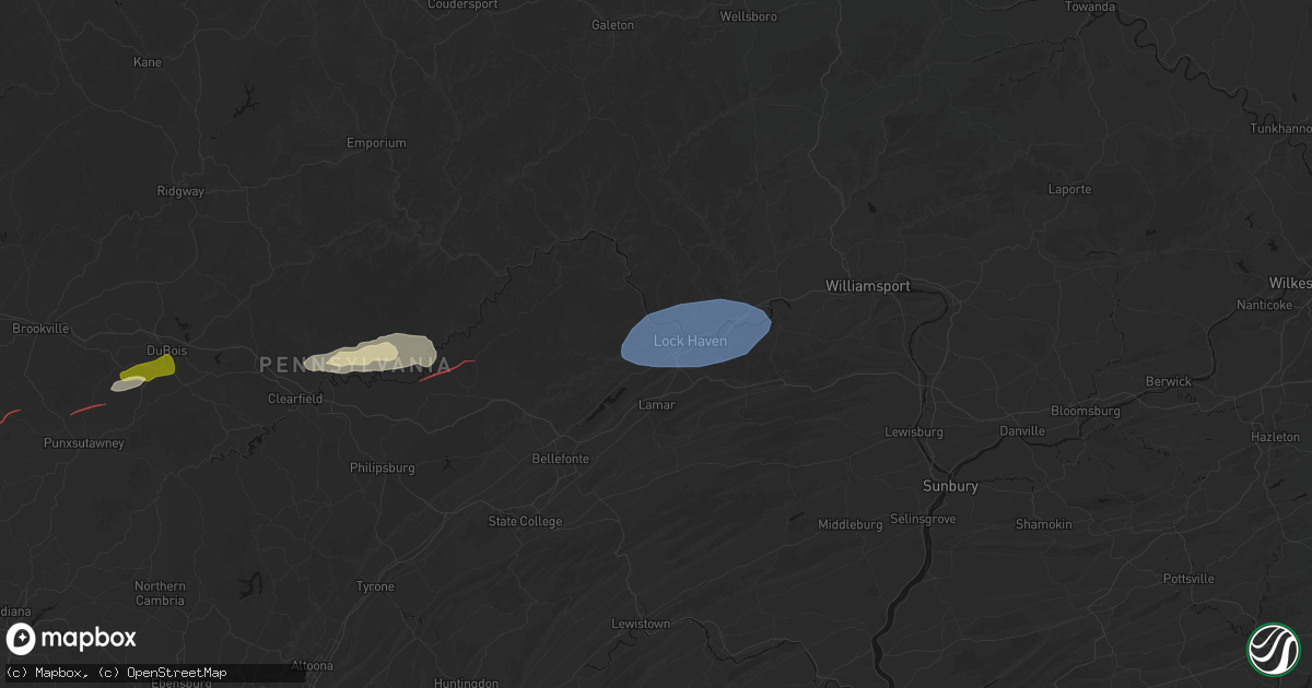 Hail map in Mill Hall, PA on June 14, 2026