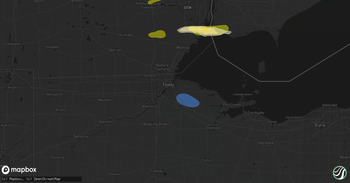 Hail map in Northwood, OH on June 14, 2026