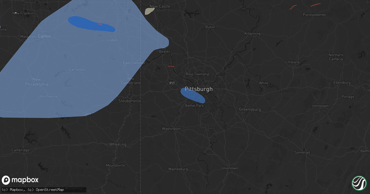 Hail map in Presto, PA on June 14, 2026