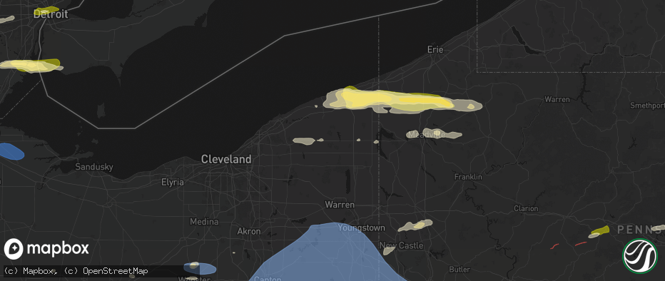 Hail map in Rome, OH on June 14, 2026
