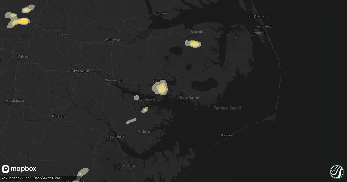 Hail map in Scranton, NC on June 14, 2026