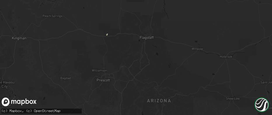 Hail map in Sedona, AZ on June 14, 2026