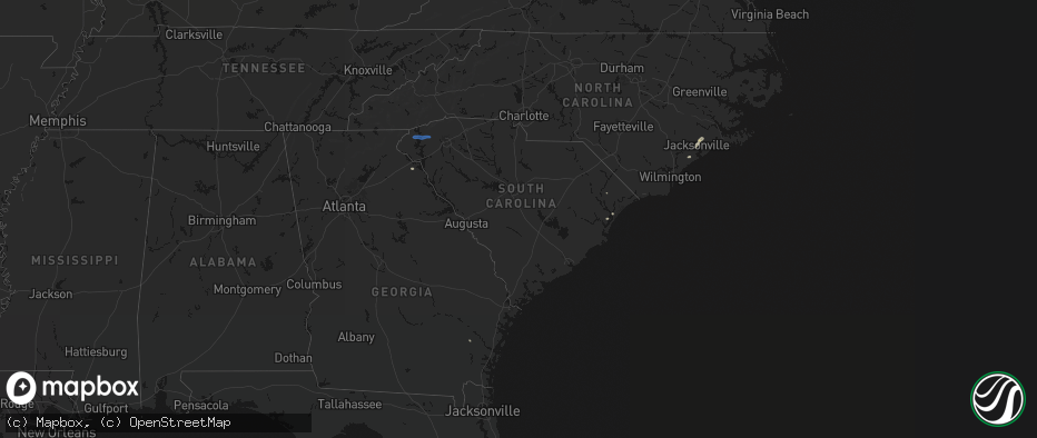 Hail map in South Carolina on June 14, 2026