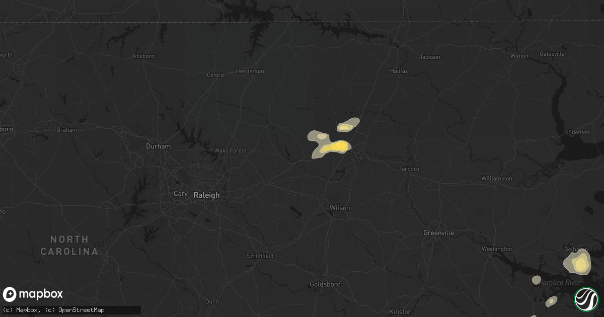 Hail map in Spring Hope, NC on June 14, 2026