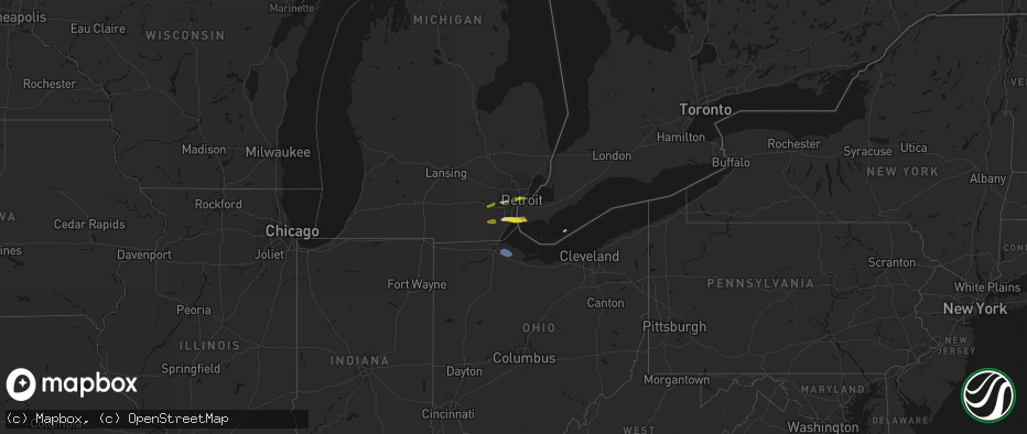 Hail map on June 14, 2026