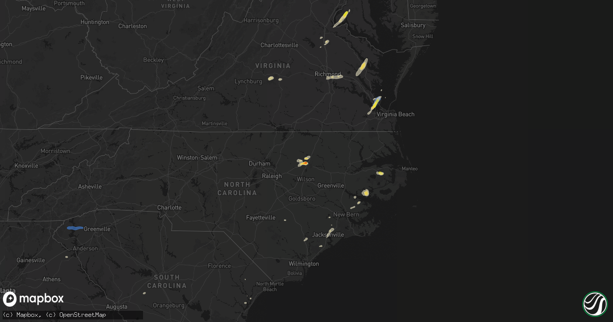 Hail map on June 14, 2026