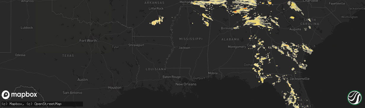 Hail map in Tennessee on June 15, 2011