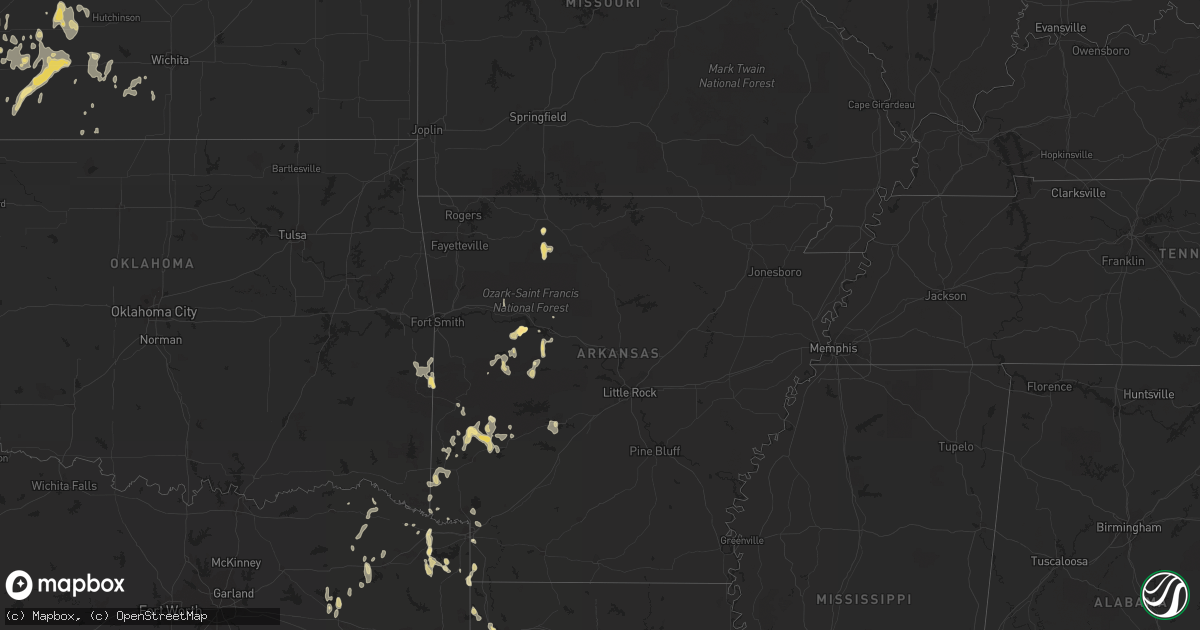 Hail map in Florida on June 15, 2012