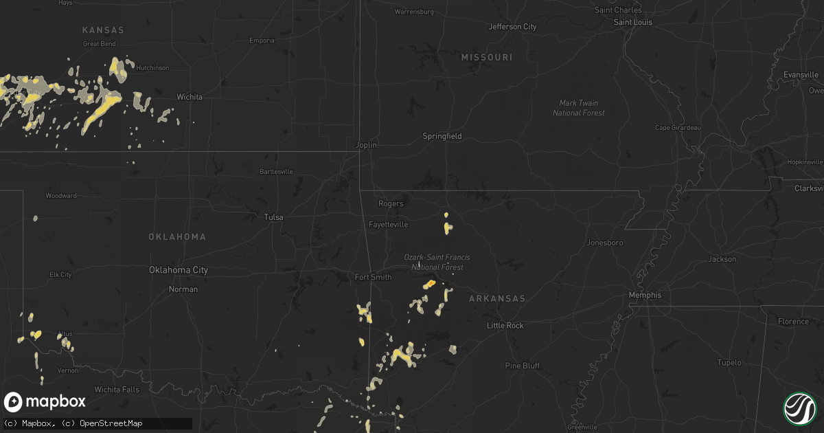 Hail map on June 15, 2012