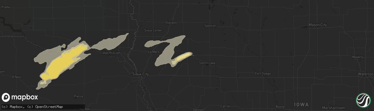 Hail map in Cherokee, IA on June 15, 2013