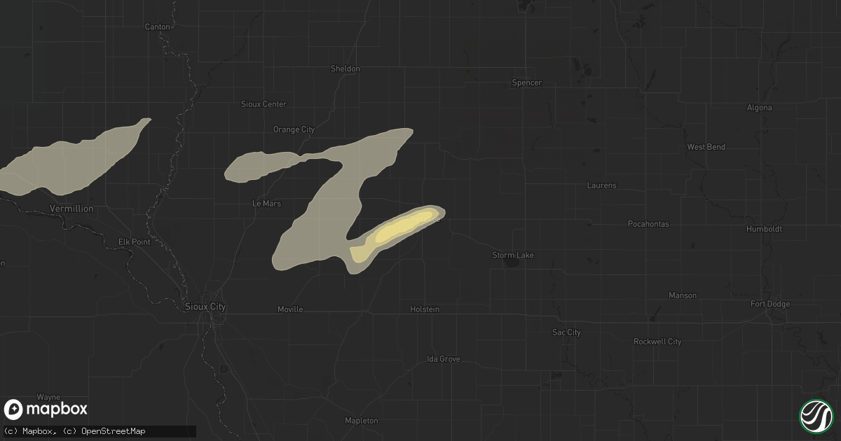 Hail map in Cherokee, IA on June 15, 2013