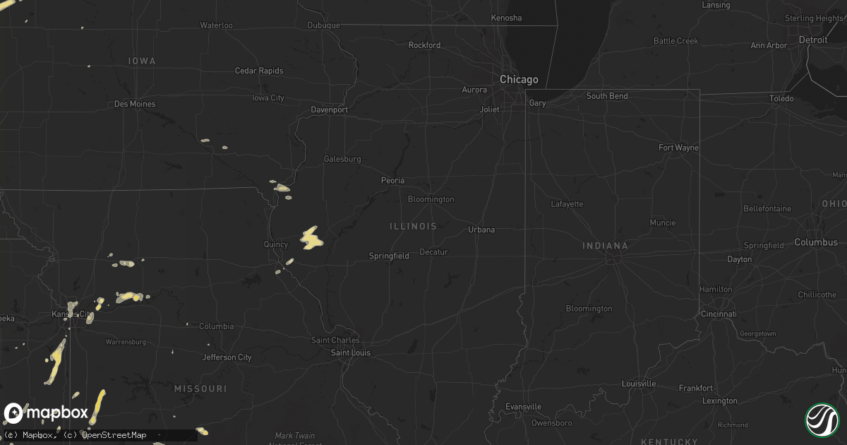 Hail map in Illinois on June 15, 2013