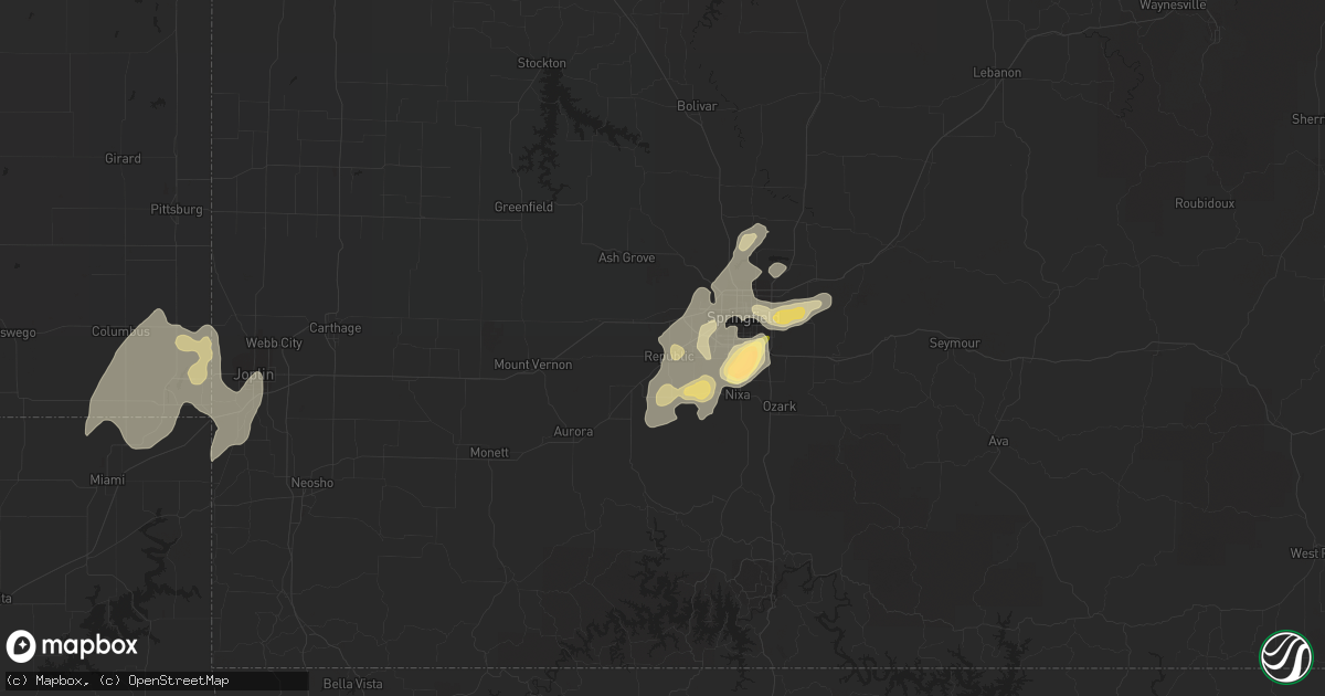 Hail map in Republic, MO on June 15, 2013