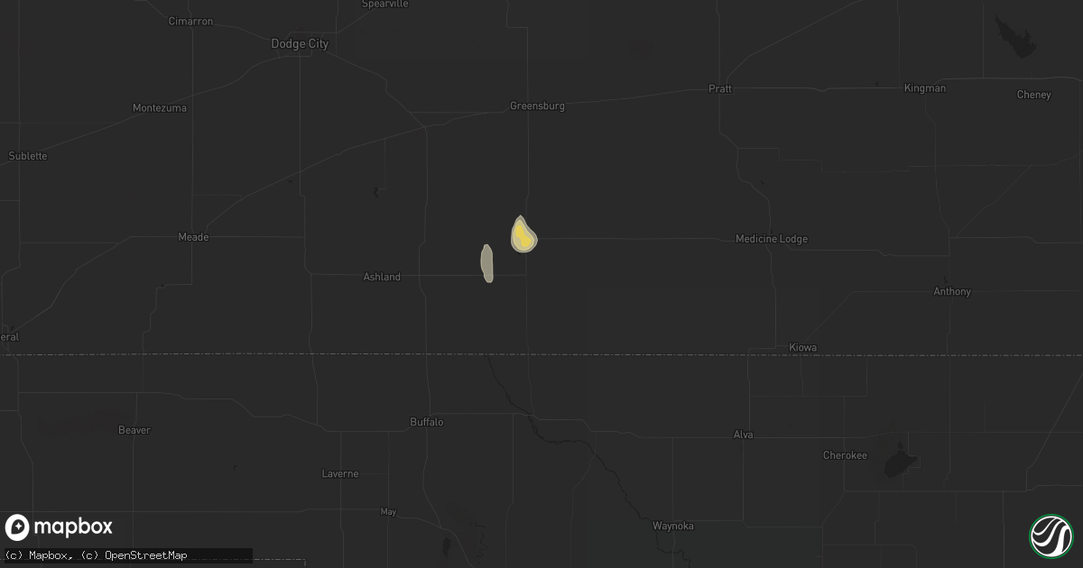 Hail map in Coldwater, KS on June 15, 2014