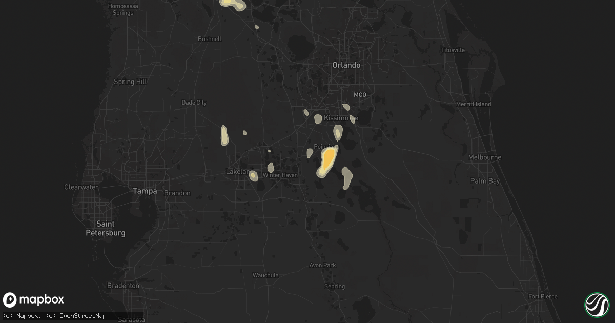 Hail map in Haines City, FL on June 15, 2014
