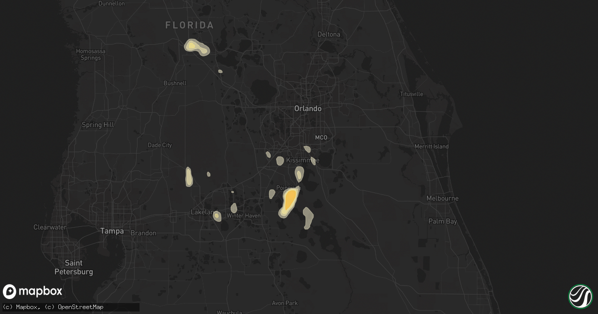 Hail map in Kissimmee, FL on June 15, 2014