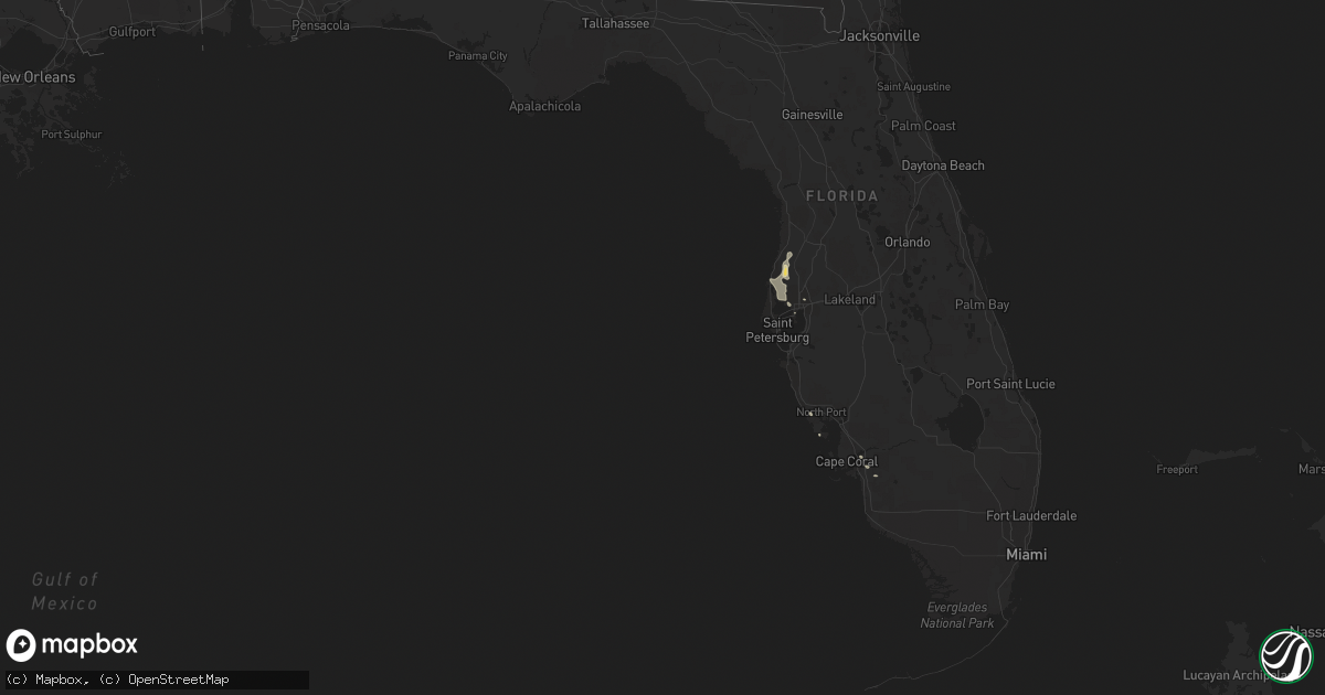 Hail map in Florida on June 15, 2015