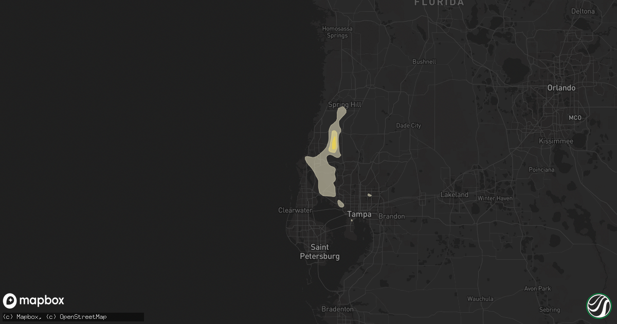 Hail map in Holiday, FL on June 15, 2015