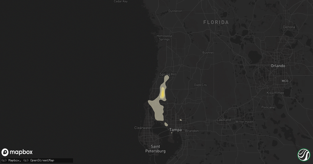 Hail map in Hudson, FL on June 15, 2015