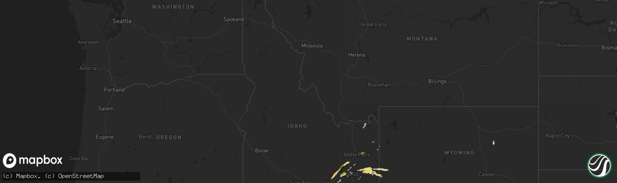 Hail map in Idaho on June 15, 2015