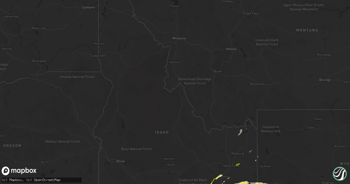 Hail map in Idaho on June 15, 2015