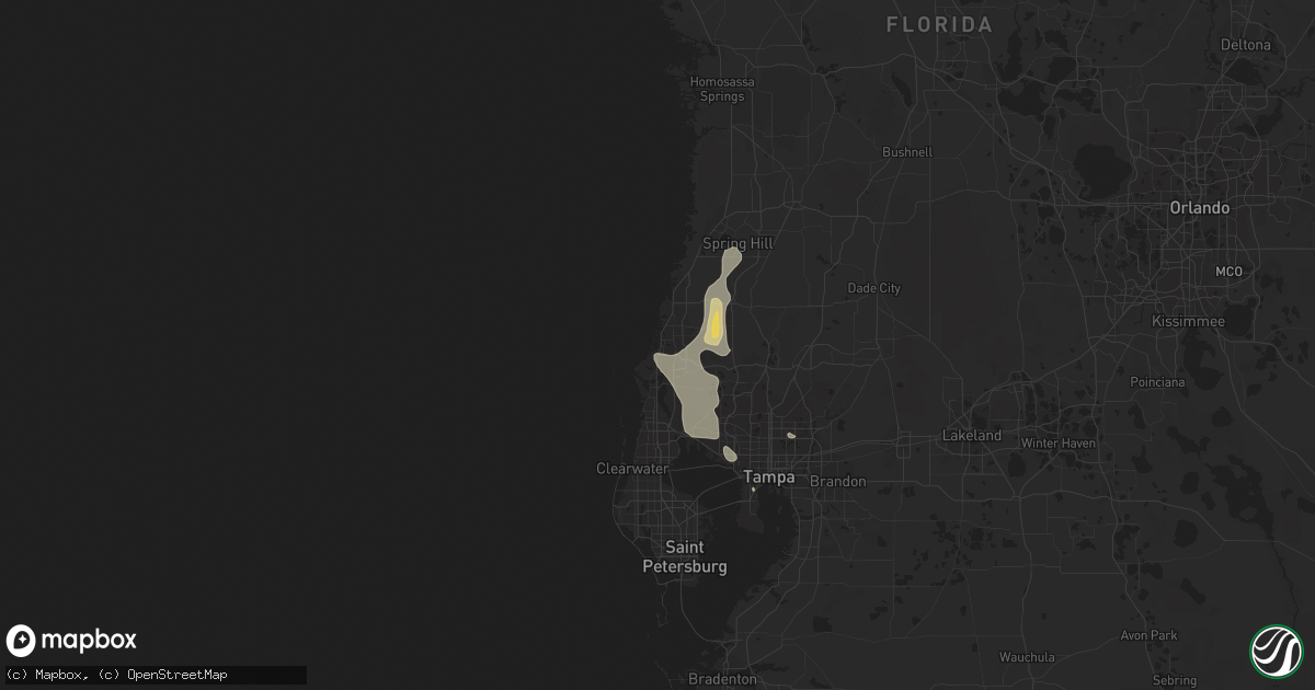 Hail map in New Port Richey, FL on June 15, 2015