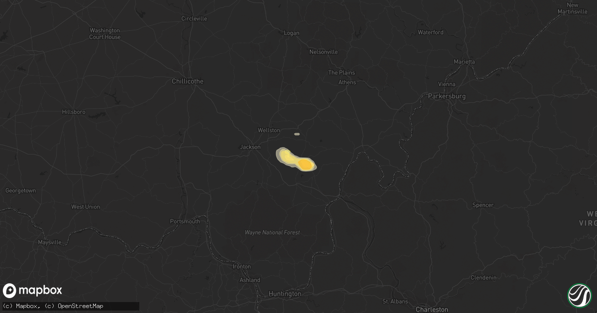 Hail map in Vinton, OH on June 15, 2015