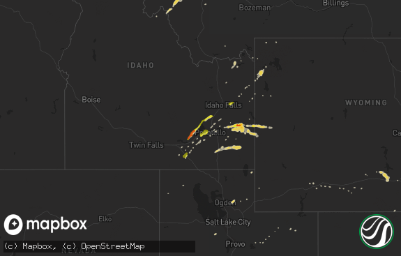 Hail map preview on 06-15-2015