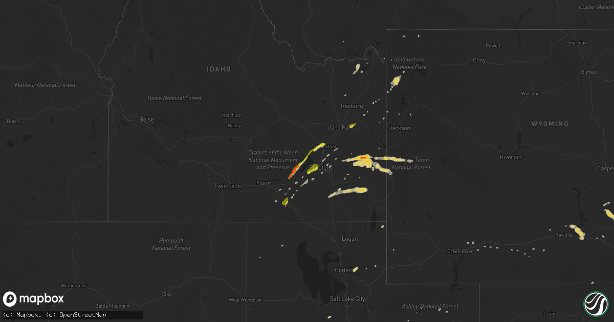 Hail map on June 15, 2015