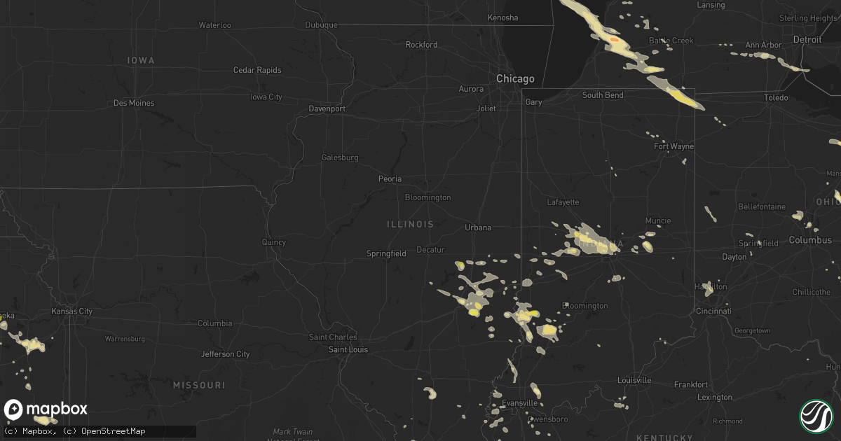 Hail map in Illinois on June 15, 2016