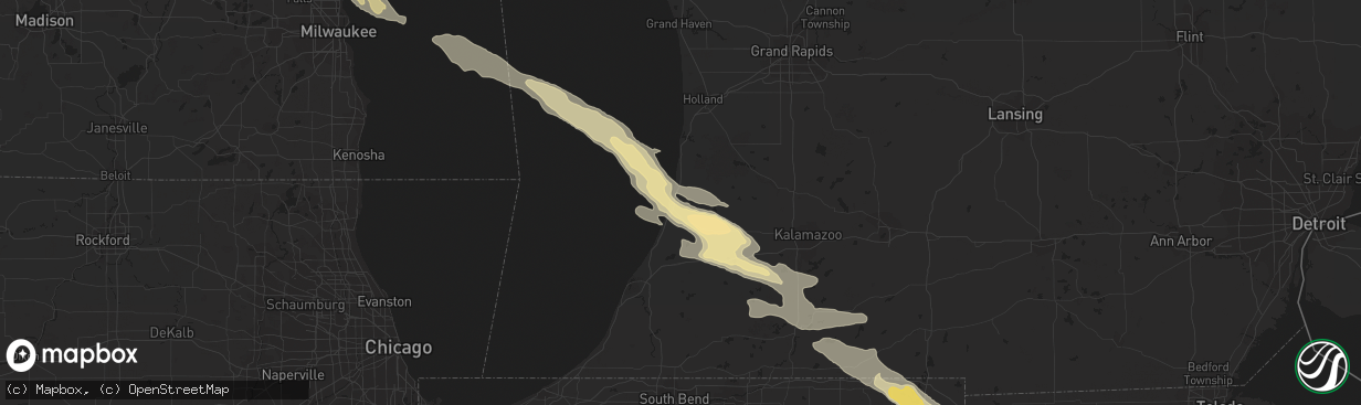 Hail map in South Haven, MI on June 15, 2016