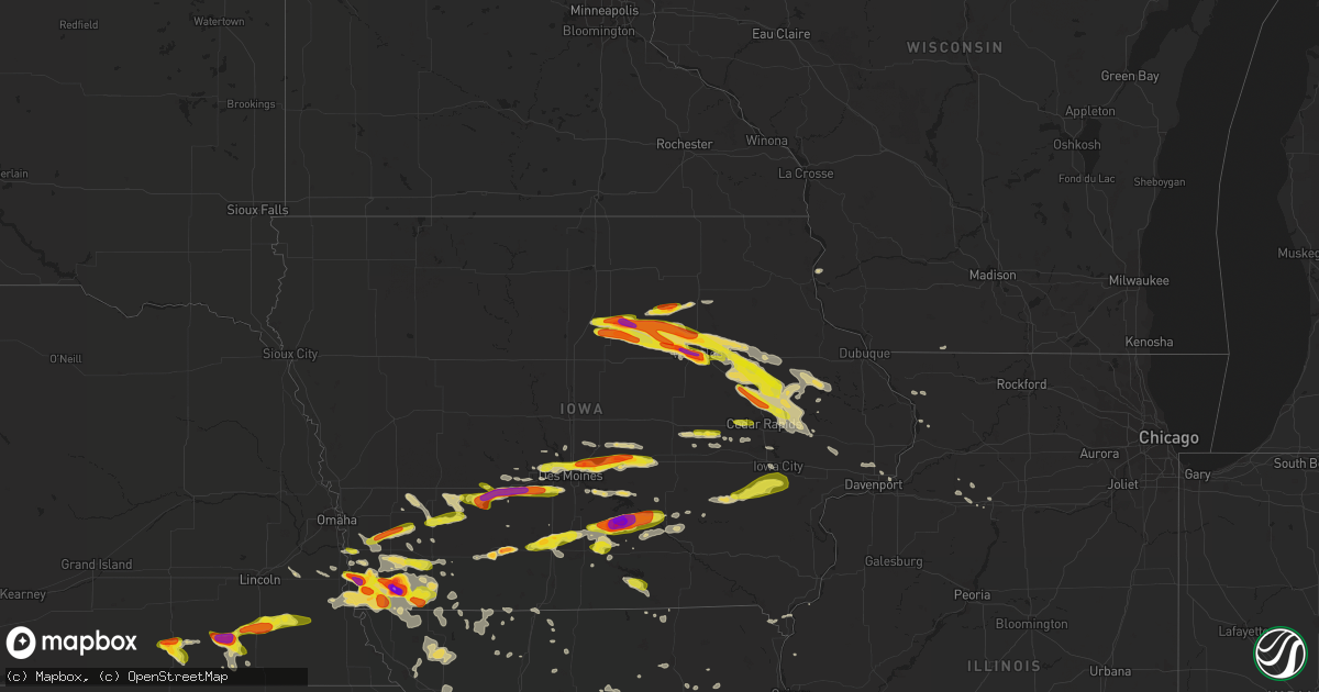 Hail map on June 15, 2017