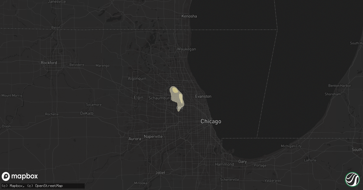 Hail map in Des Plaines, IL on June 15, 2018