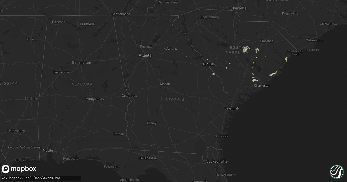 Hail map in Georgia on June 15, 2018