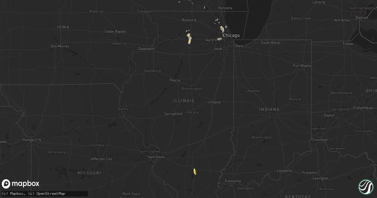 Hail map in Illinois on June 15, 2018
