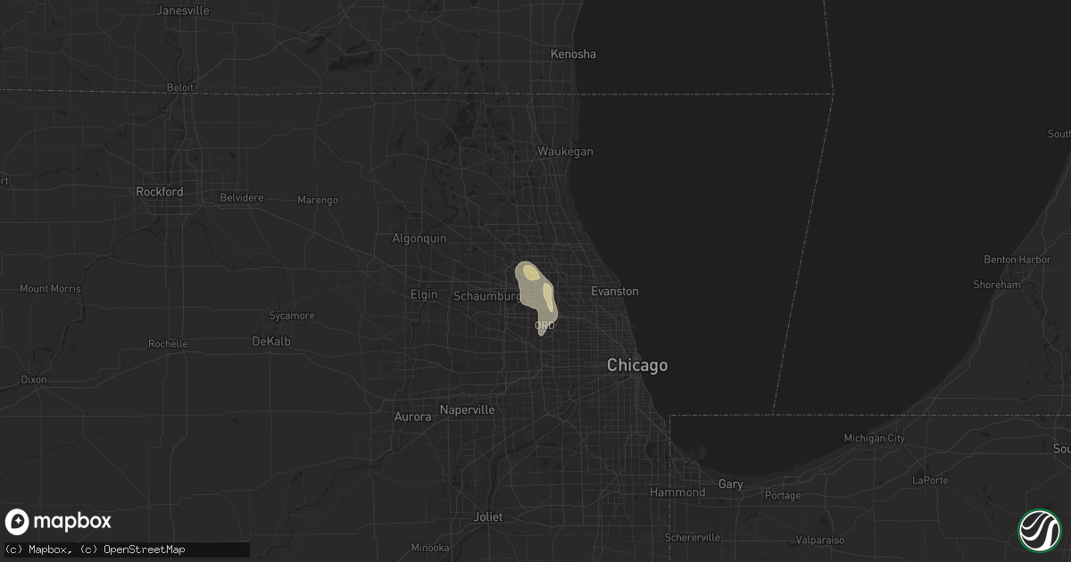 Hail map in Mount Prospect, IL on June 15, 2018
