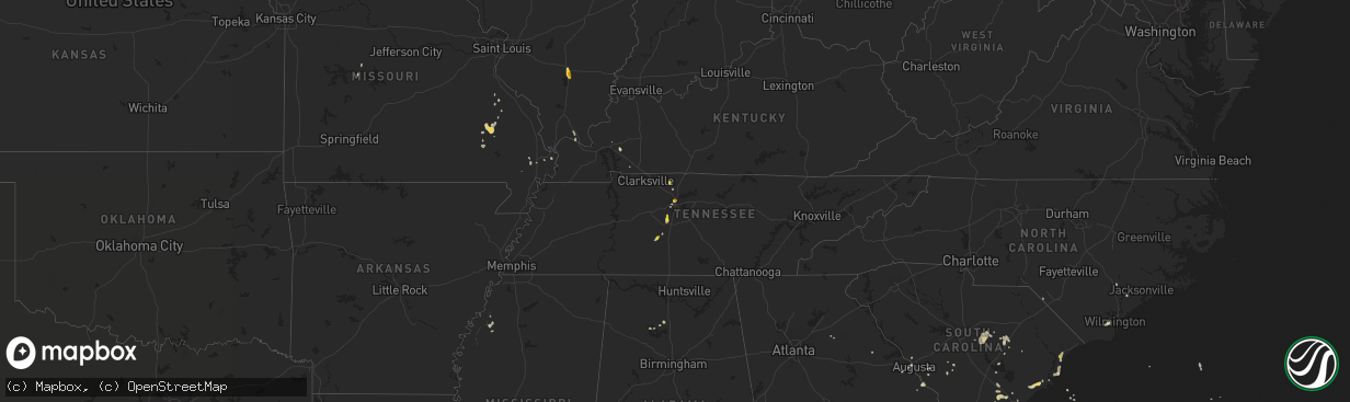 Hail map on June 15, 2018