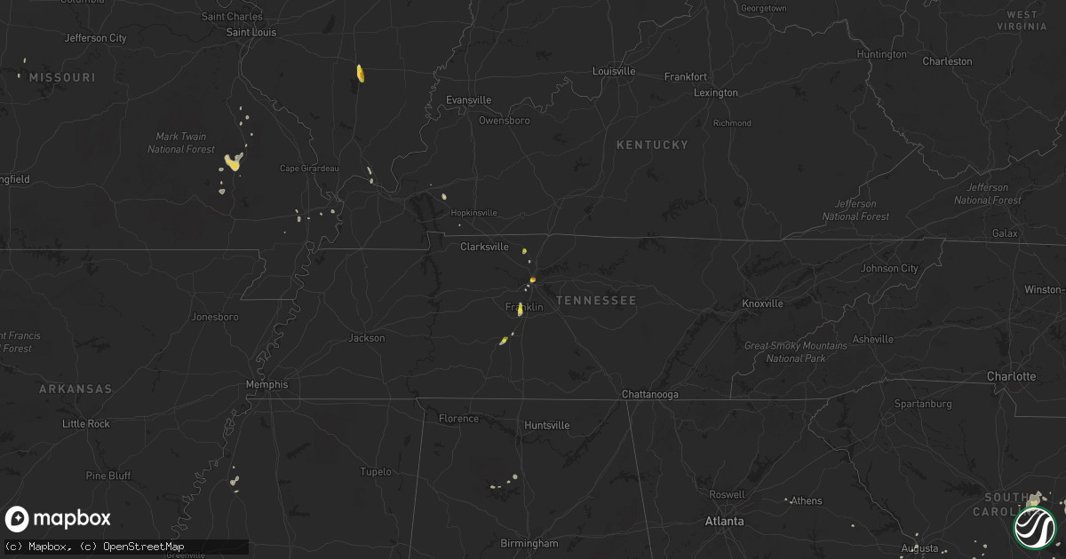 Hail map on June 15, 2018