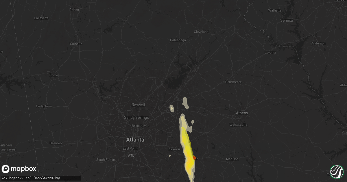 Hail map in Buford, GA on June 15, 2020