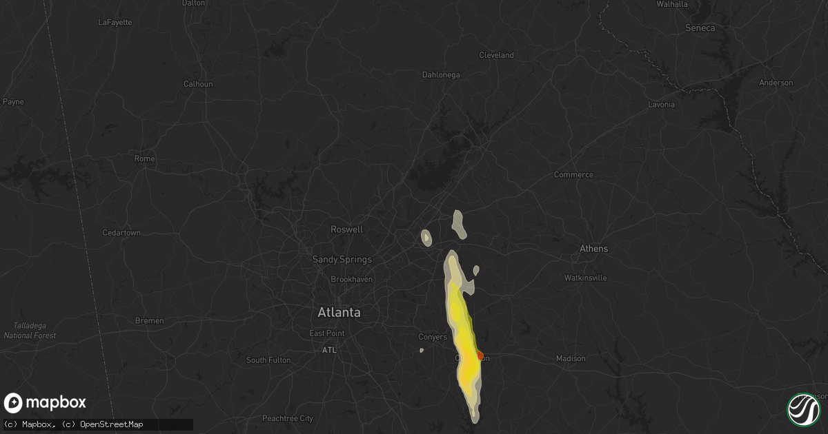Hail map in Suwanee, GA on June 15, 2020