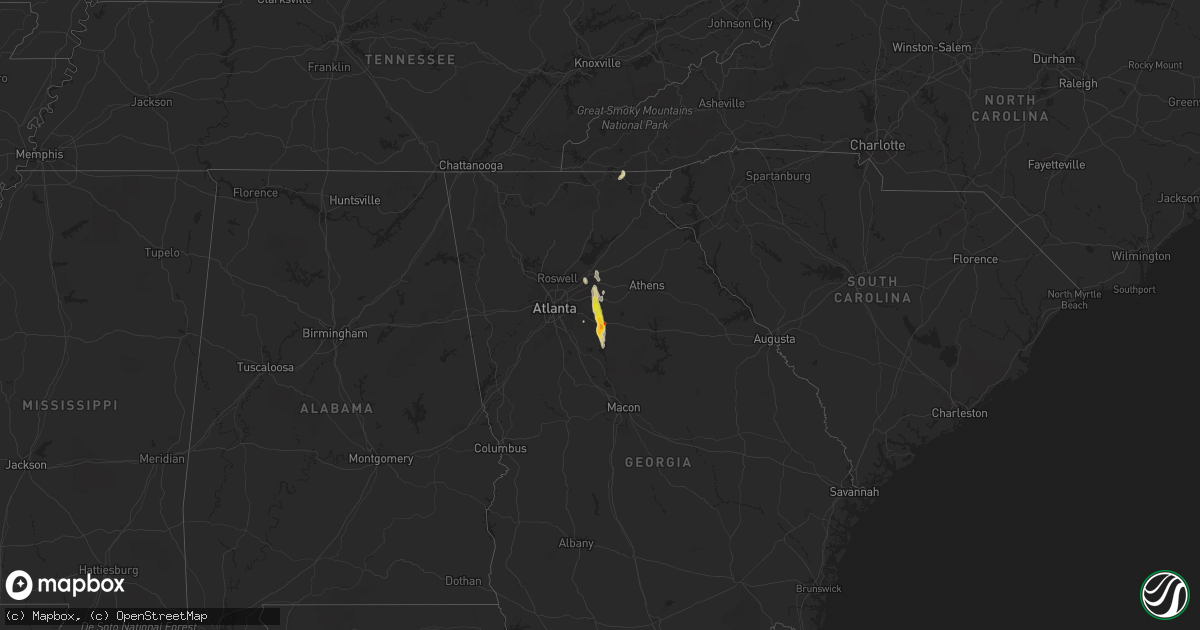 Hail map on June 15, 2020
