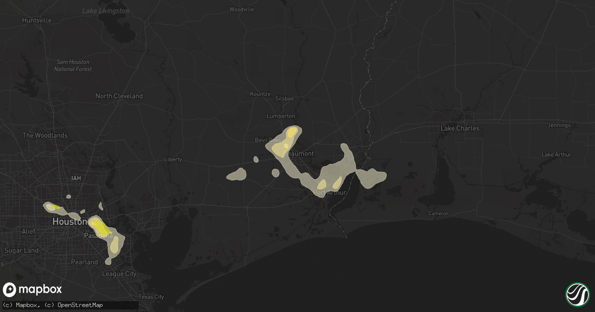 Hail map in Beaumont, TX on June 15, 2021
