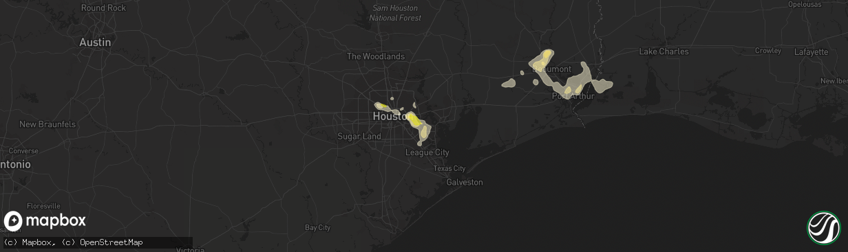 Hail map in Deer Park, TX on June 15, 2021