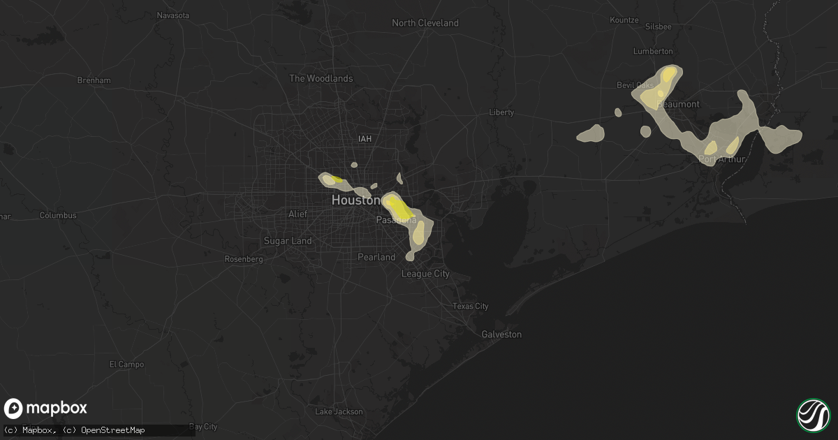 Hail map in Deer Park, TX on June 15, 2021