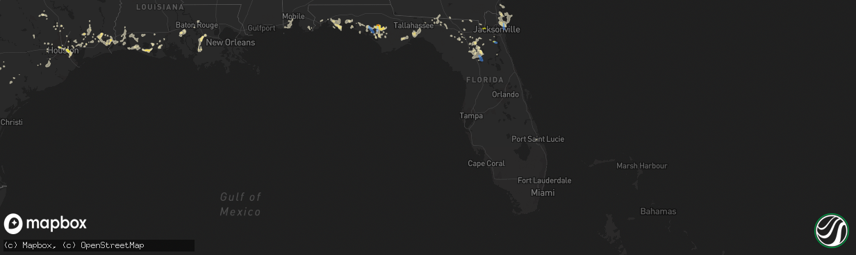 Hail map in Florida on June 15, 2021